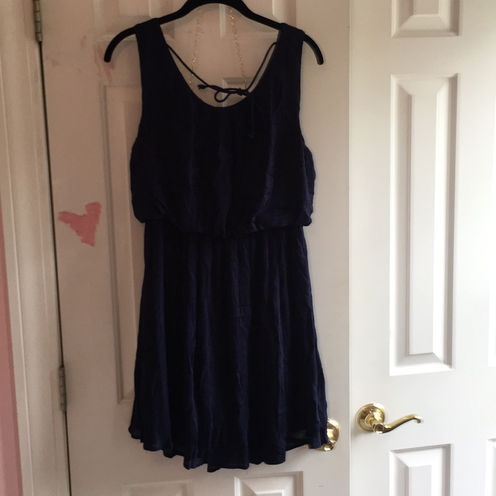 New She + Sky dark blue dress